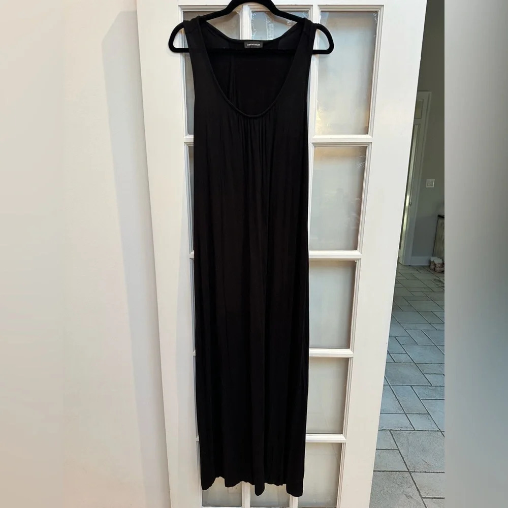Lord & Taylor Classic Chic Black Stretchy Timeless Jersey Maxi Dress Size XL